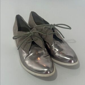 Seychelles Metallic Silver and Gray Flats